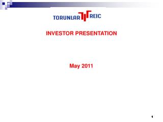 INVESTOR PRESENTATION May 2011