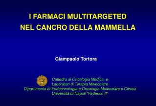 I FARMACI MULTITARGETED NEL CANCRO DELLA MAMMELLA