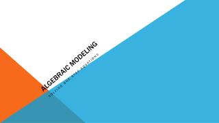 Algebraic Modeling