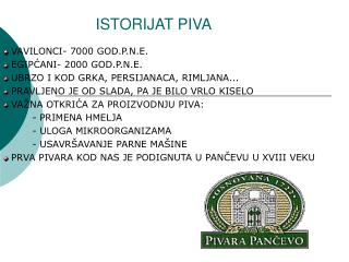 ISTORIJAT PIVA