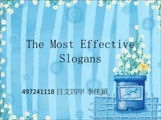 The Most Effective Slogans