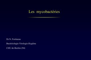 Les mycobactéries