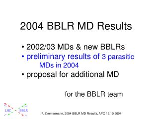 2004 BBLR MD Results