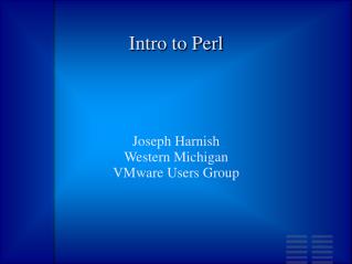Intro to Perl
