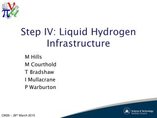 Step IV: Liquid Hydrogen Infrastructure
