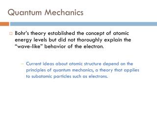 Quantum Mechanics