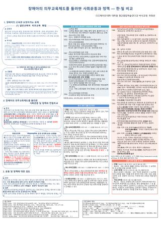 장애아의 의무교육제도를 둘러싼 사회운동과 정책 ― 한∙일 비교