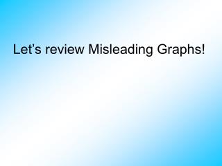 Let’s review Misleading Graphs!