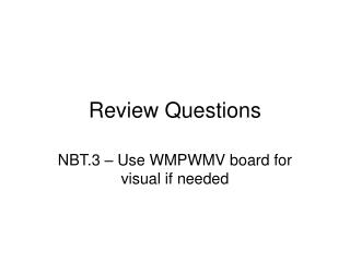 Review Questions