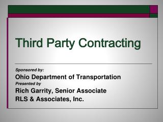 Third Party Contracting