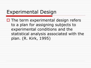 PPT - Experimental Design PowerPoint Presentation, Free Download - ID ...