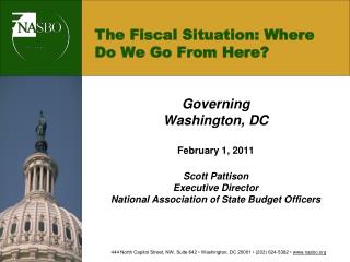 The Fiscal Situation: Where Do We Go From Here?