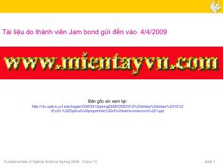 Tài liệu do thành viên Jam bond gửi đến vào 4/4/2009