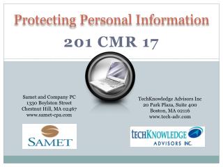 Protecting Personal Information