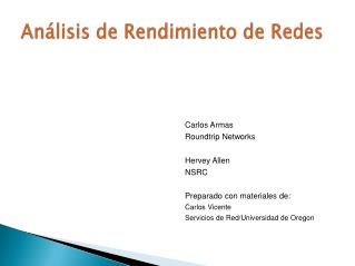 Análisis de Rendimiento de Redes