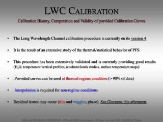 LWC C ALIBRATION