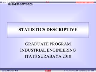 STATISTICS DESCRIPTIVE