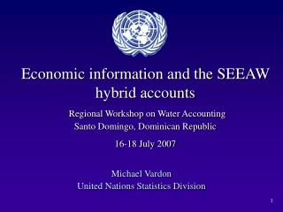 Michael Vardon United Nations Statistics Division