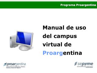 Manual de uso del campus virtual de Proarg entina
