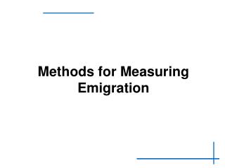 Methods for Measuring Emigration
