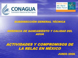 SUBDIRECCIÓN GENERAL TÉCNICA GERENCIA DE SANEAMIENTO Y CALIDAD DEL AGUA