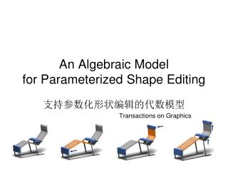 An Algebraic Model for Parameterized Shape Editing