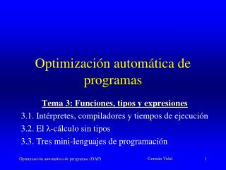 Optimización automática de programas