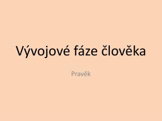 Vývojové fáze člověka