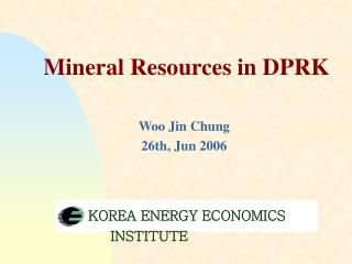 Mineral Resources in DPRK