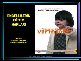 ENGELLİLERİN EĞİTİM HAKLARI