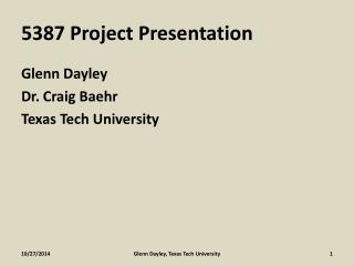 5387 Project Presentation