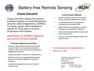 Battery-free Remote Sensing