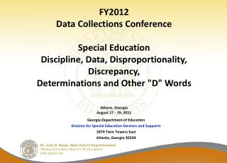 Georgia Department of Education Division for Special Education Services and Supports