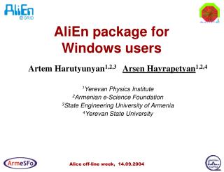 AliEn package for Windows users