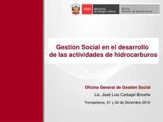 Gestión Social en el desarrollo de las actividades de hidrocarburos