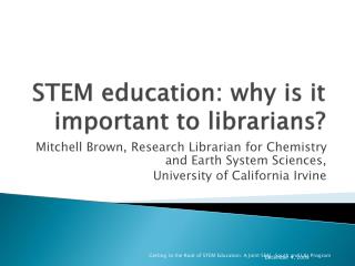 STEM education: why is it important to librarians?