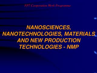 FP7 Cooperation Work Programme