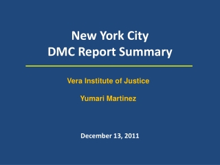 New York City DMC Report Summary