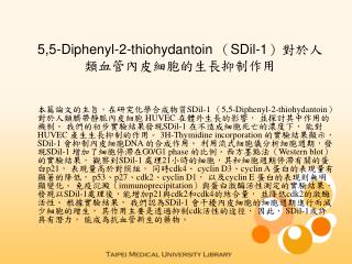 5,5-Diphenyl-2-thiohydantoin （SDil-1）對於人類血管內皮細胞的生長抑制作用