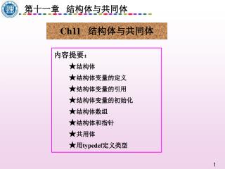 Ch11 结构体与共同体