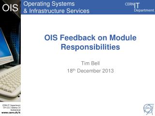OIS Feedback on Module Responsibilities