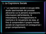 1. La Cognizione Sociale