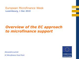 European Microfinance Week Luxembourg, 1 Dec 2010