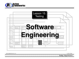 Lesson 15: Testing