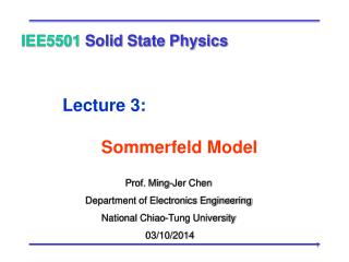 Prof. Ming-Jer Chen Department of Electronics Engineering National Chiao-Tung University