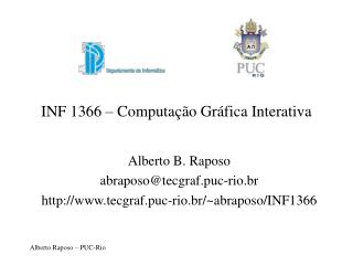 INF 1366 – Computação Gráfica Interativa