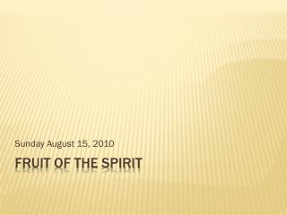 Fruit of the Spirit