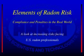 Elements of Radon Risk Compliance and Penalties in the Real World