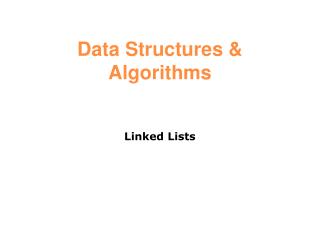 Data Structures &amp; Algorithms