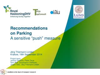 Recommendations on Parking A sensitive “push” measure